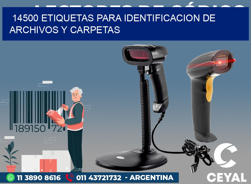 14500 ETIQUETAS PARA IDENTIFICACION DE ARCHIVOS Y CARPETAS