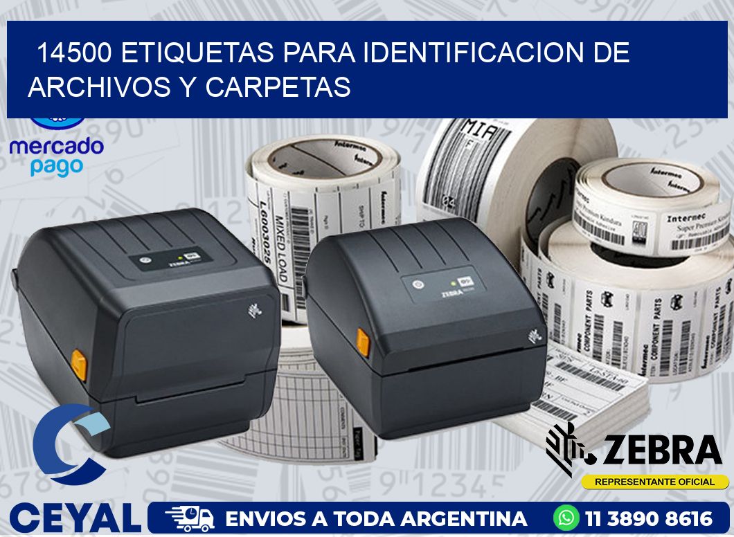 14500 ETIQUETAS PARA IDENTIFICACION DE ARCHIVOS Y CARPETAS