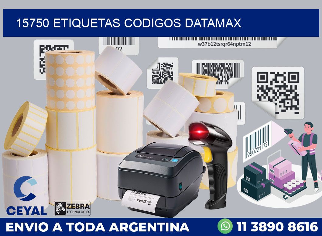 15750 ETIQUETAS CODIGOS DATAMAX