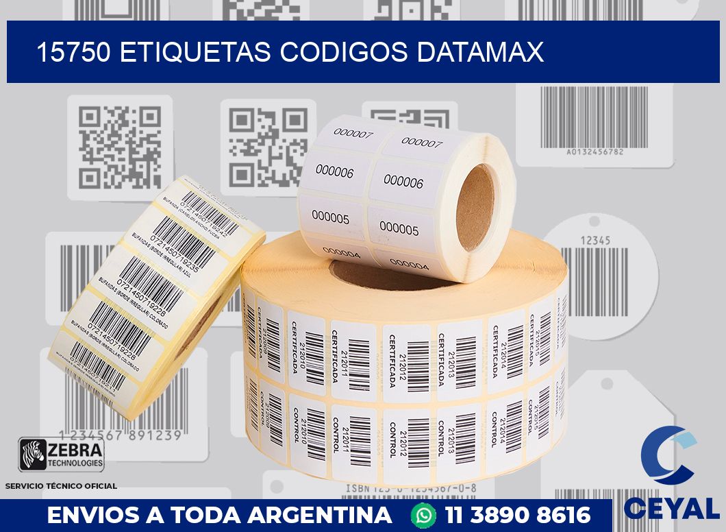 15750 ETIQUETAS CODIGOS DATAMAX