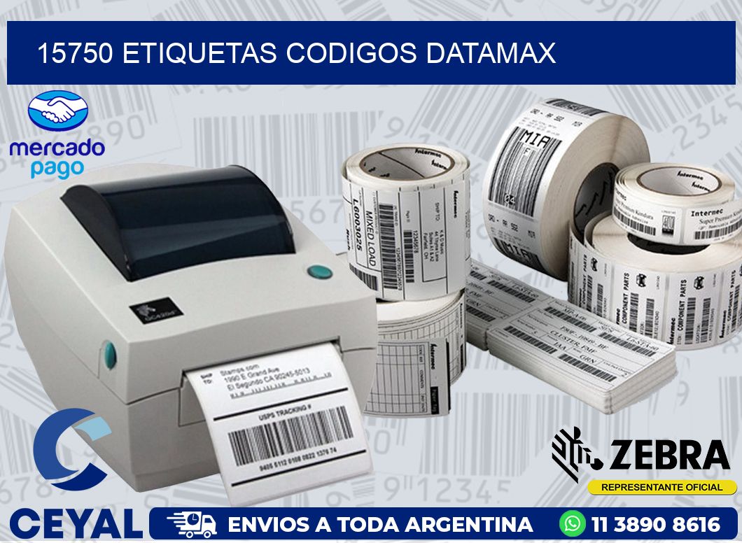 15750 ETIQUETAS CODIGOS DATAMAX