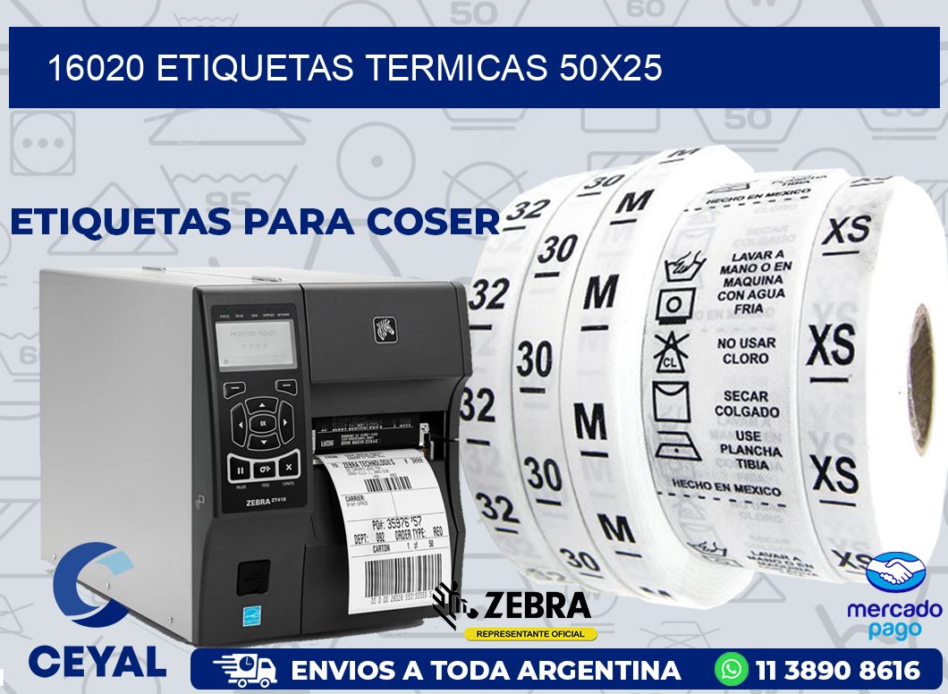 16020 ETIQUETAS TERMICAS 50X25