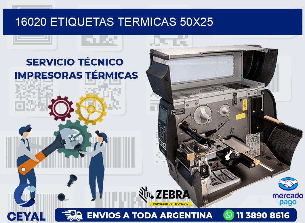 16020 ETIQUETAS TERMICAS 50X25