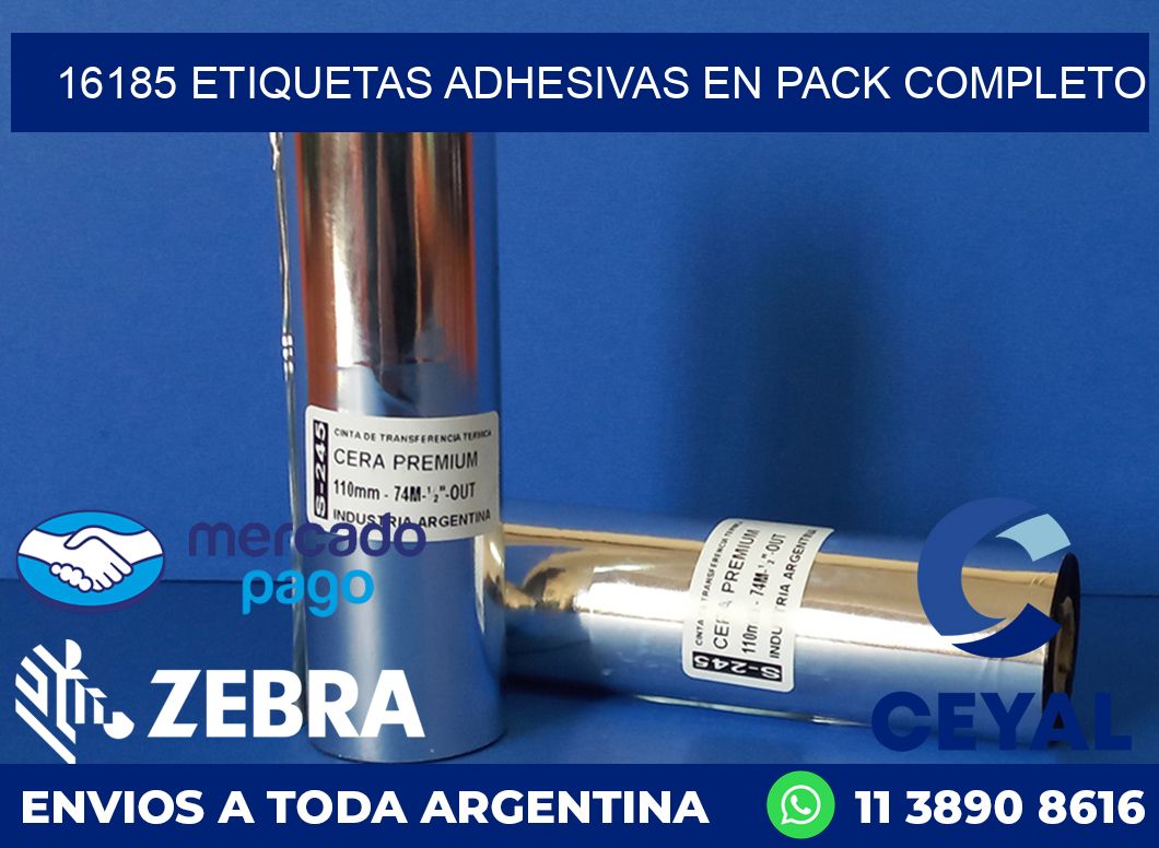 16185 ETIQUETAS ADHESIVAS EN PACK COMPLETO