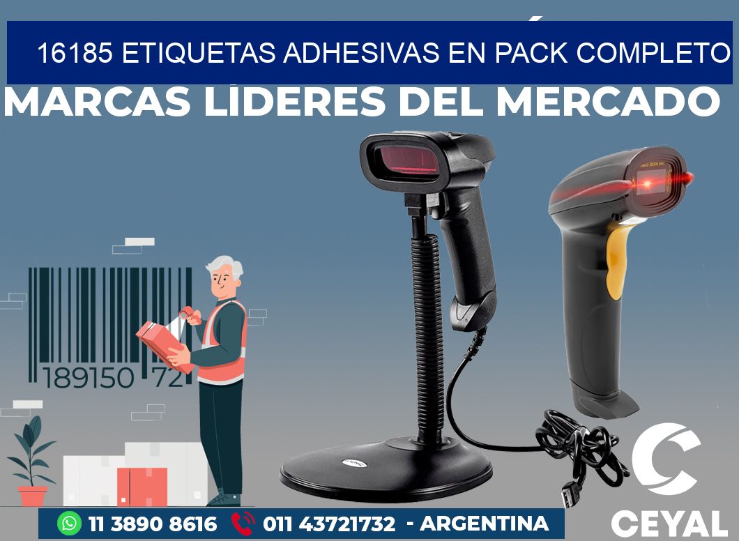 16185 ETIQUETAS ADHESIVAS EN PACK COMPLETO