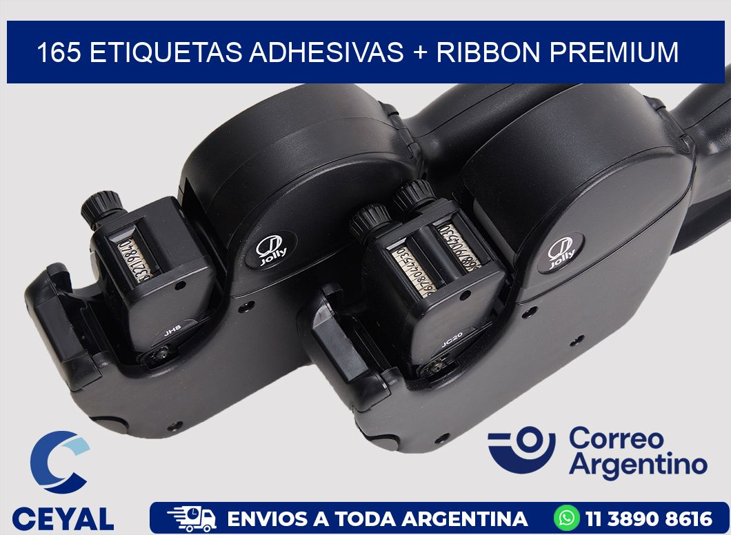 165 ETIQUETAS ADHESIVAS + RIBBON PREMIUM