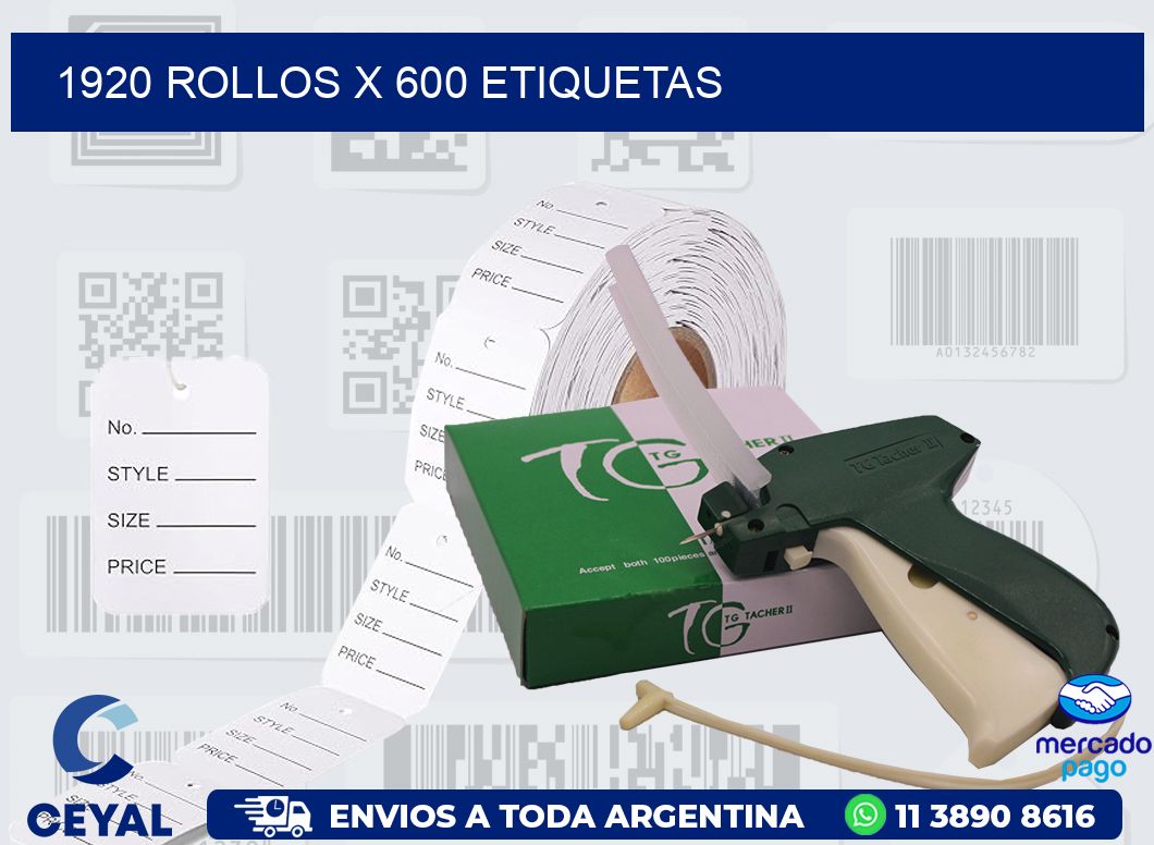 1920 ROLLOS X 600 ETIQUETAS