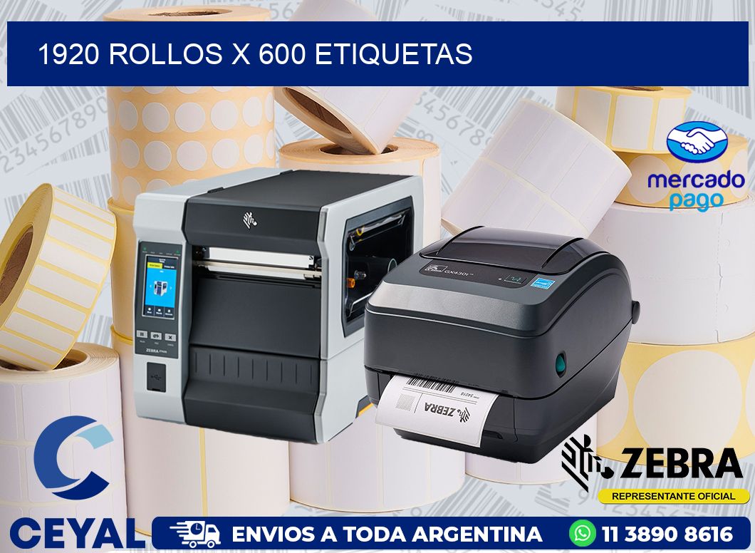 1920 ROLLOS X 600 ETIQUETAS