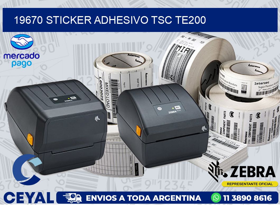 19670 STICKER ADHESIVO TSC TE200