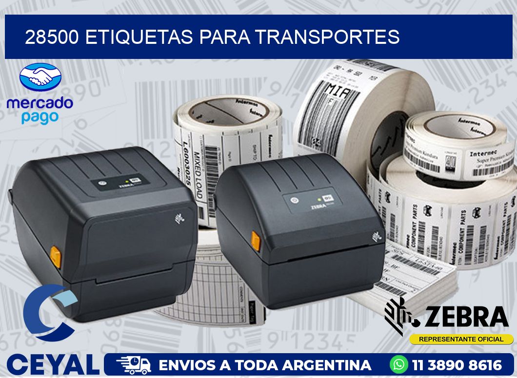 28500 ETIQUETAS PARA TRANSPORTES