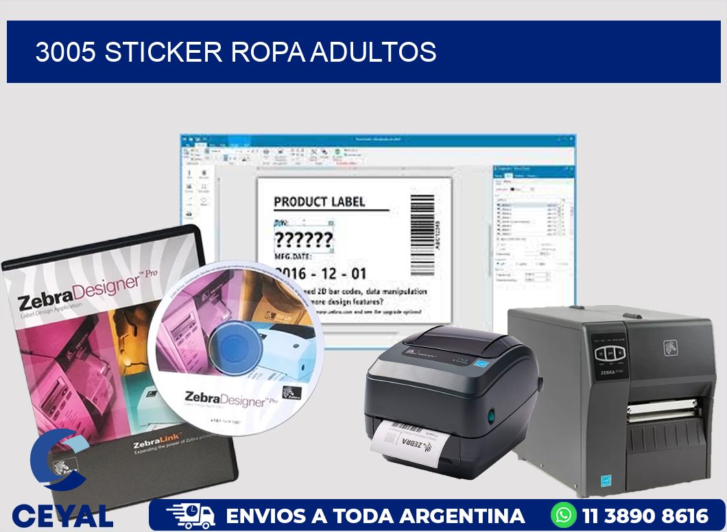 3005 STICKER ROPA ADULTOS