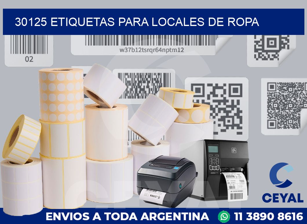 30125 ETIQUETAS PARA LOCALES DE ROPA