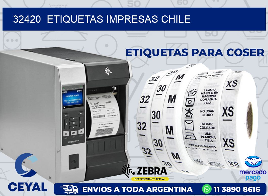 32420  ETIQUETAS IMPRESAS CHILE