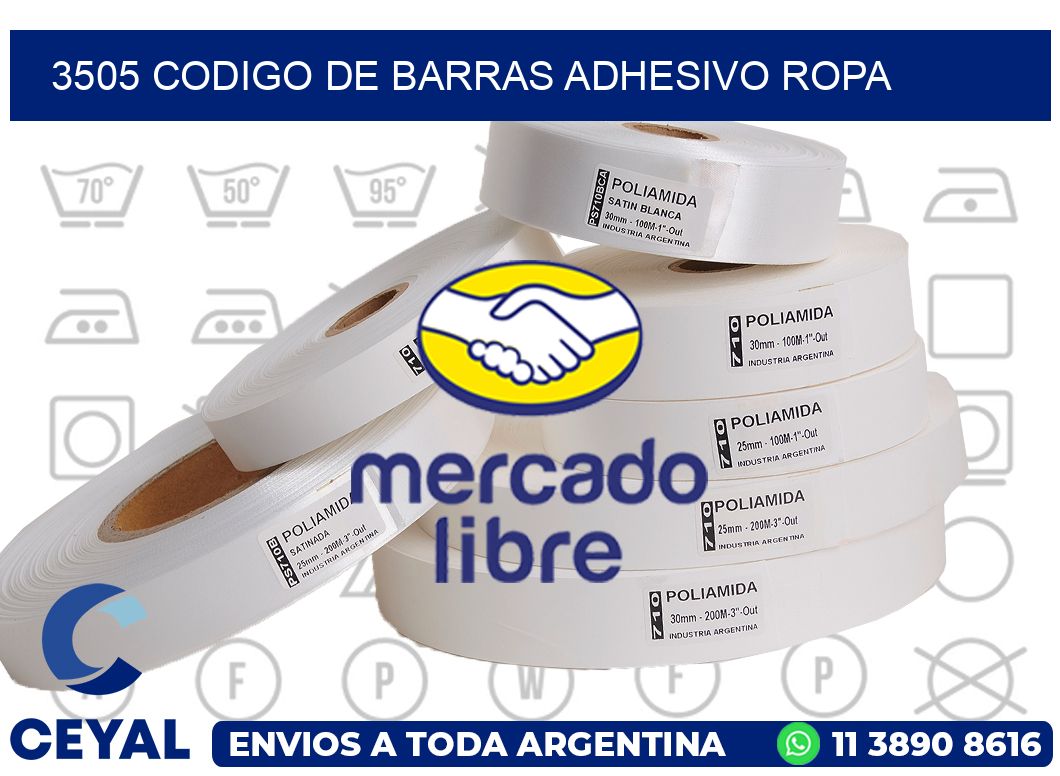 3505 CODIGO DE BARRAS ADHESIVO ROPA