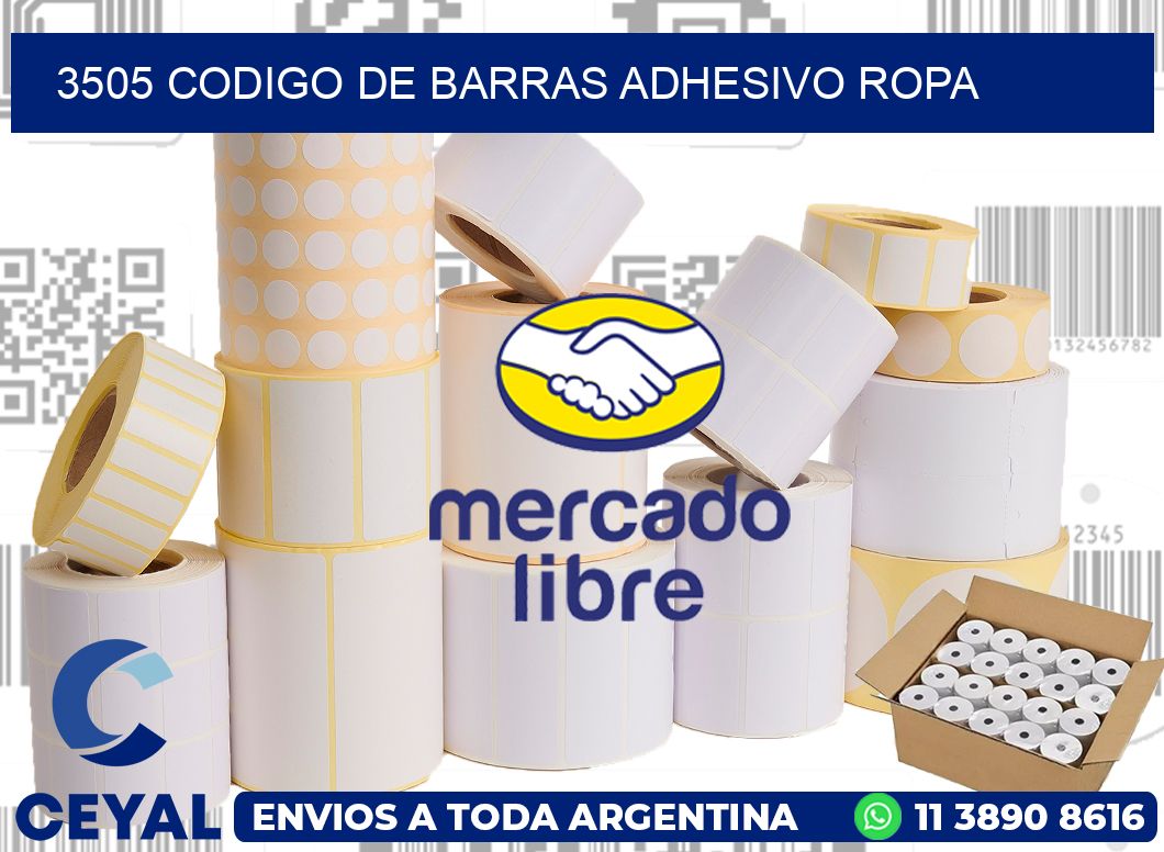 3505 CODIGO DE BARRAS ADHESIVO ROPA