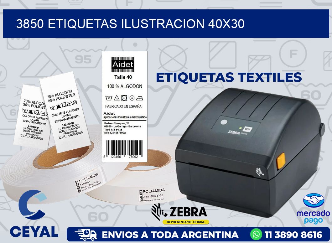 3850 ETIQUETAS ILUSTRACION 40X30