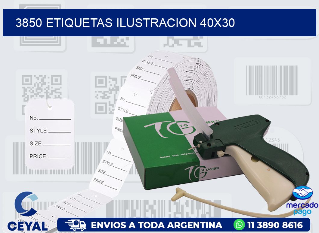 3850 ETIQUETAS ILUSTRACION 40X30