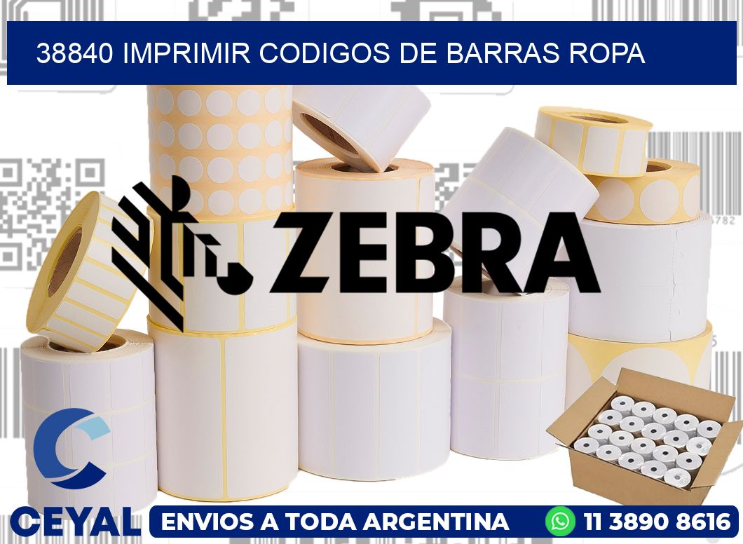 38840 IMPRIMIR CODIGOS DE BARRAS ROPA