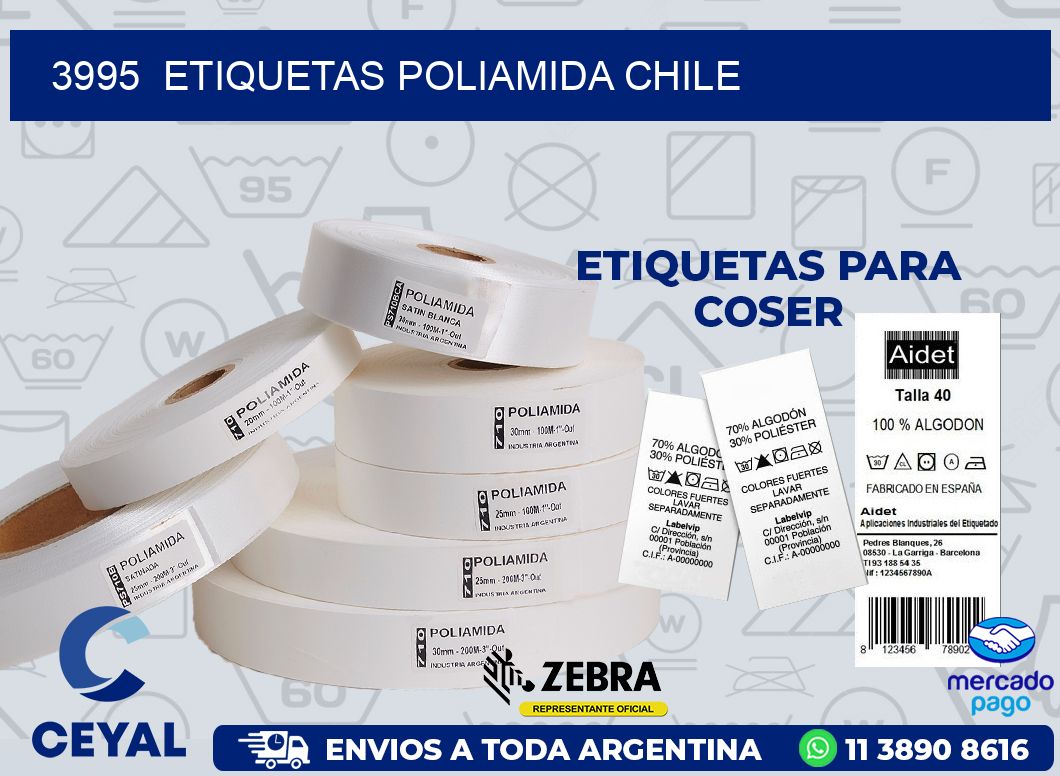 3995  ETIQUETAS POLIAMIDA CHILE