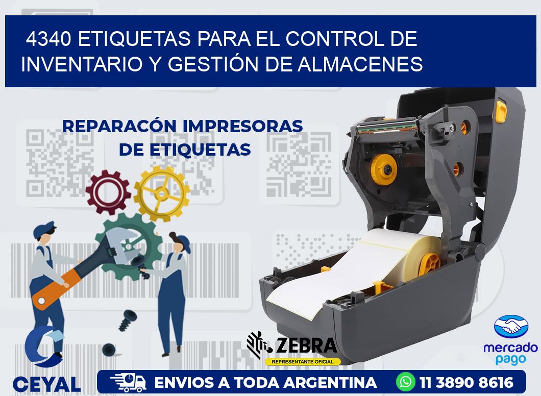 4340 ETIQUETAS PARA EL CONTROL DE INVENTARIO Y GESTIÓN DE ALMACENES