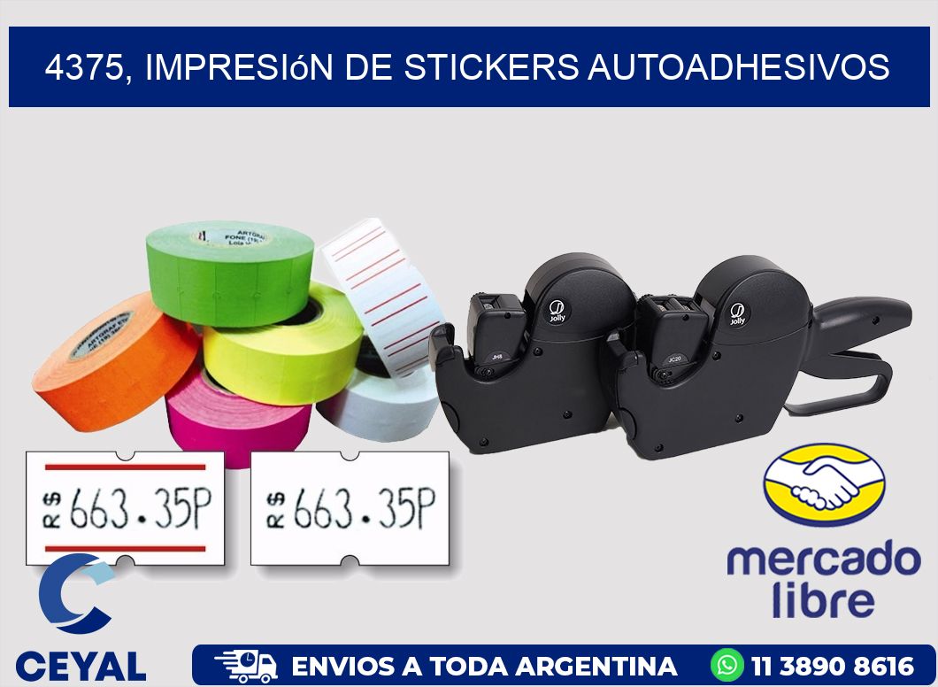 4375, impresión de stickers autoadhesivos