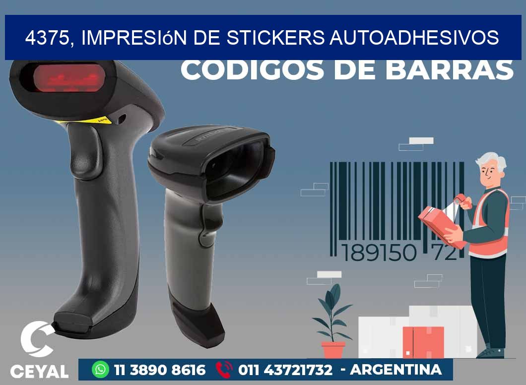 4375, impresión de stickers autoadhesivos