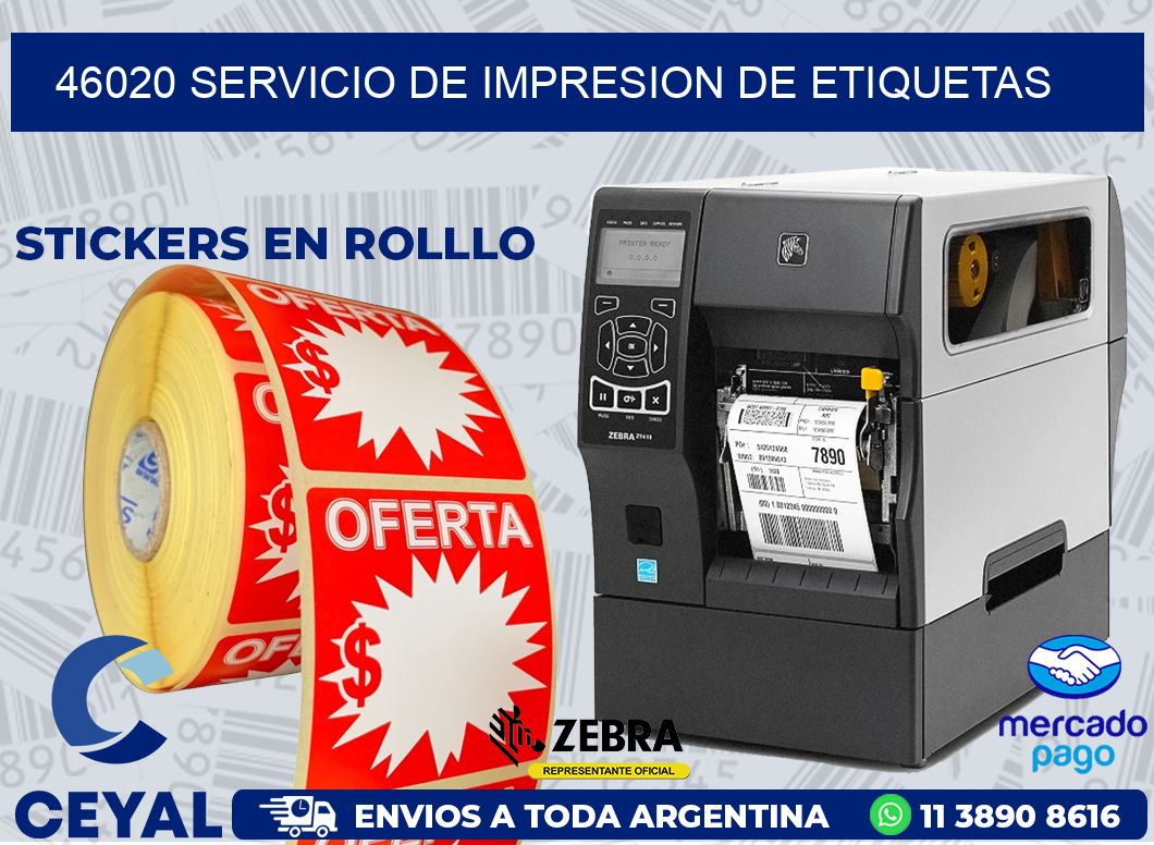 46020 SERVICIO DE IMPRESION DE ETIQUETAS