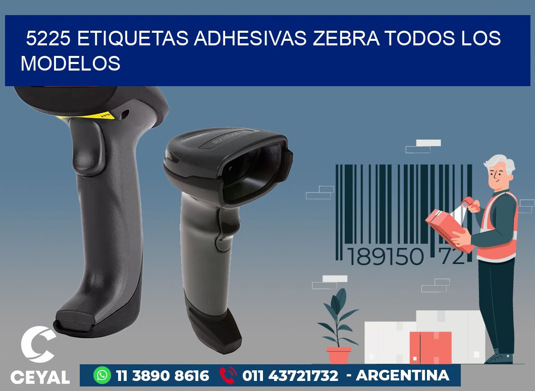 5225 ETIQUETAS ADHESIVAS ZEBRA TODOS LOS MODELOS