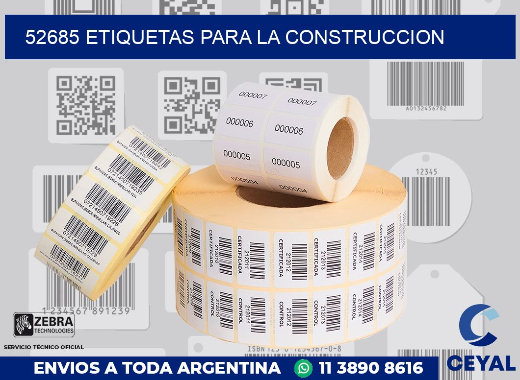 52685 ETIQUETAS PARA LA CONSTRUCCION