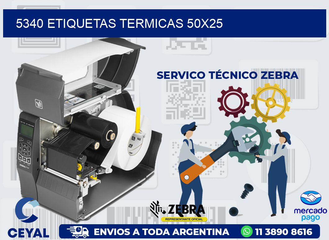 5340 ETIQUETAS TERMICAS 50X25