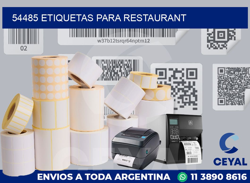 54485 ETIQUETAS PARA RESTAURANT