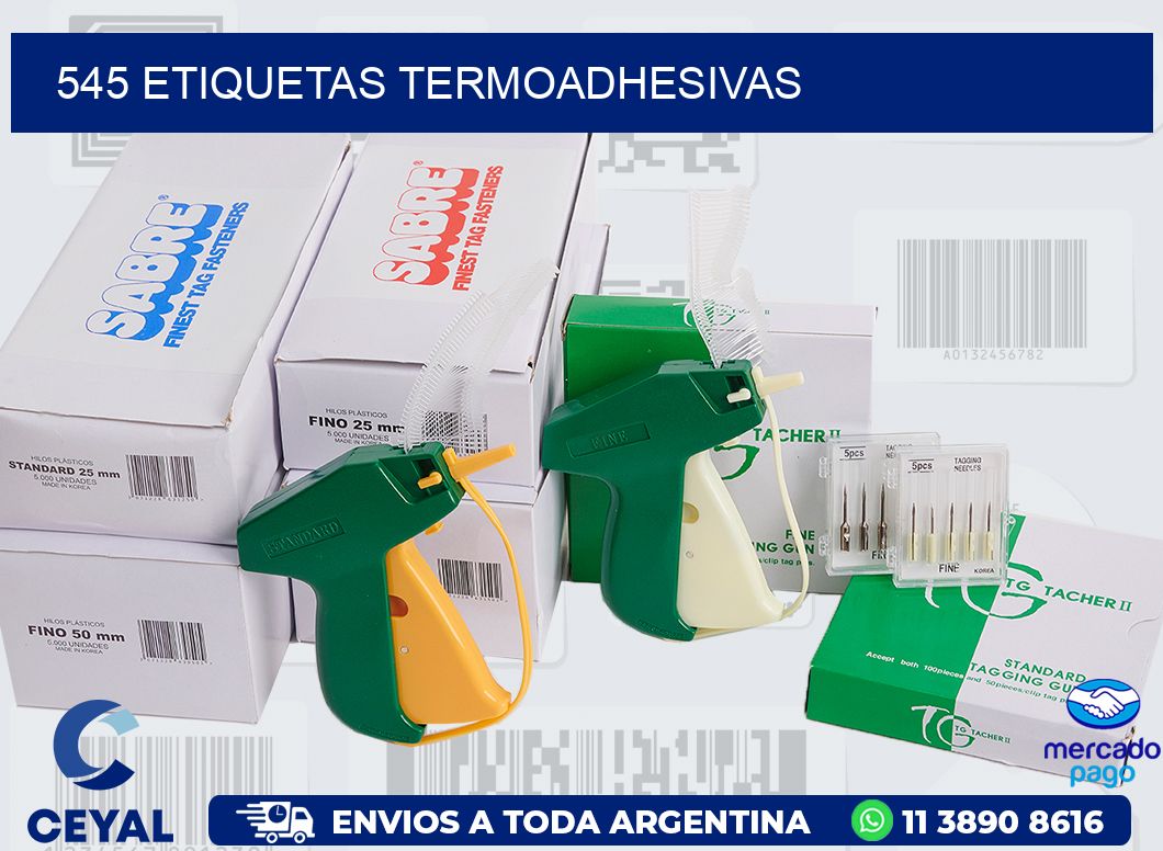 545 ETIQUETAS TERMOADHESIVAS