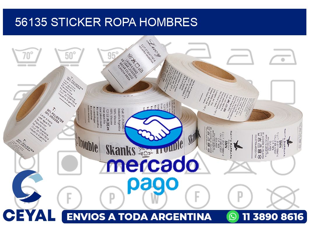 56135 STICKER ROPA HOMBRES