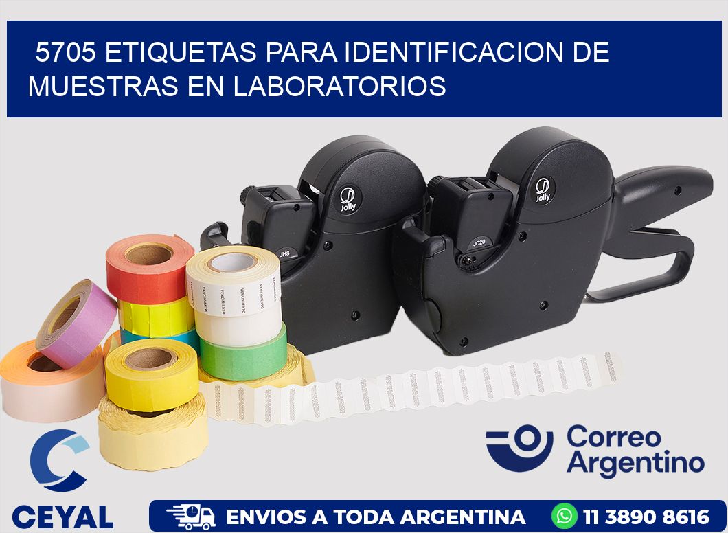 5705 ETIQUETAS PARA IDENTIFICACION DE MUESTRAS EN LABORATORIOS