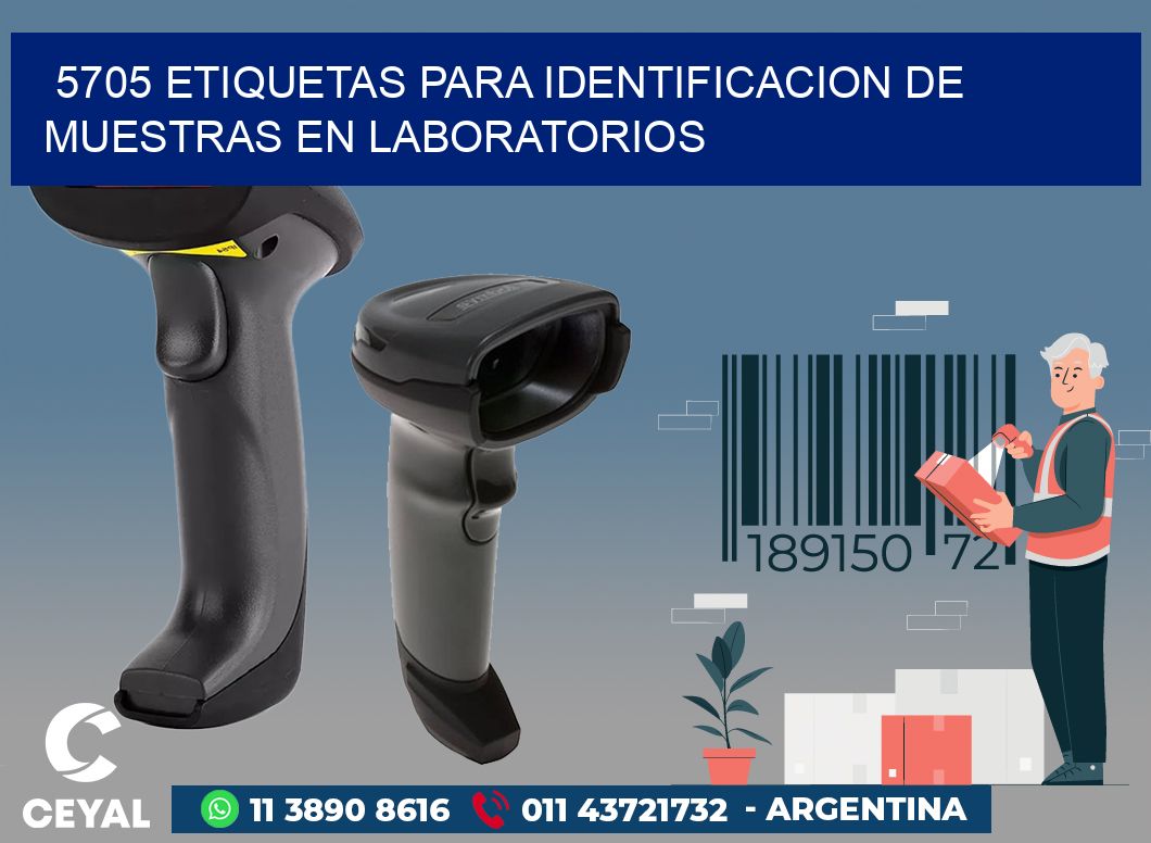 5705 ETIQUETAS PARA IDENTIFICACION DE MUESTRAS EN LABORATORIOS