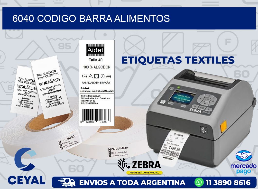 6040 CODIGO BARRA ALIMENTOS