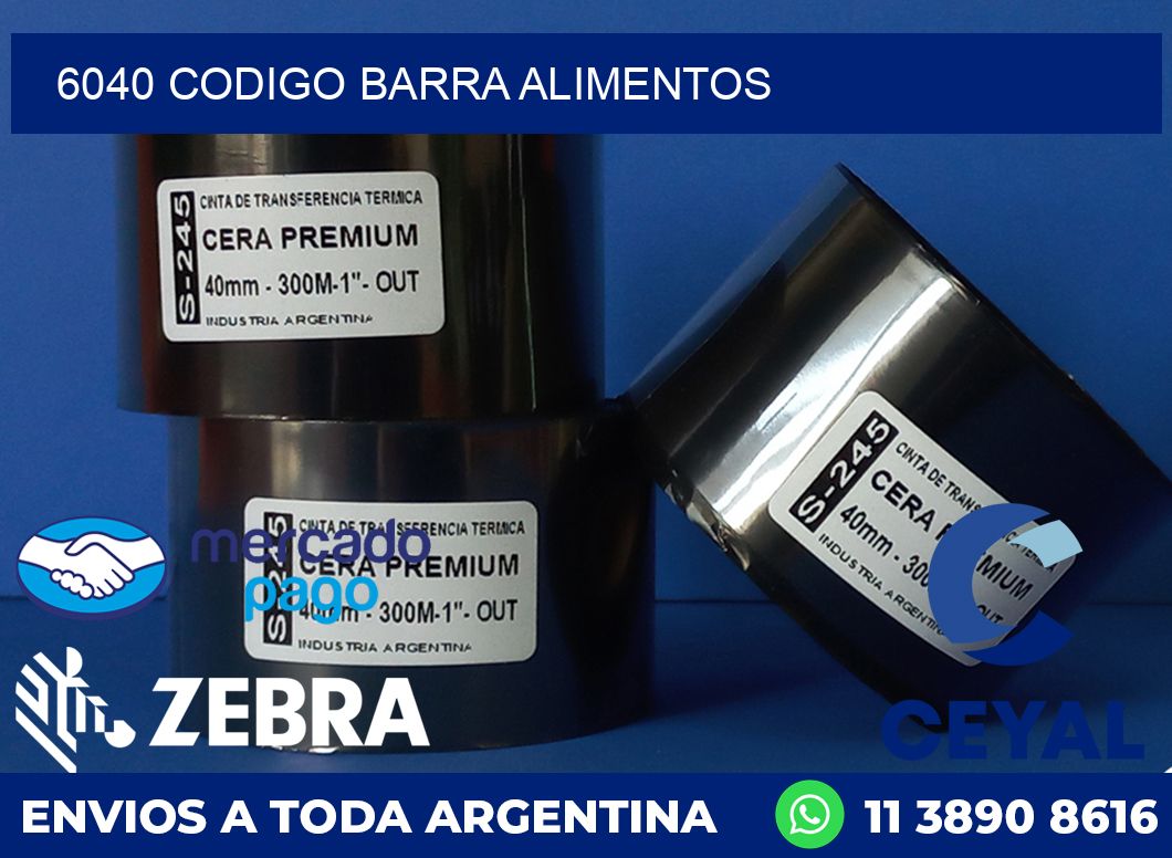 6040 CODIGO BARRA ALIMENTOS