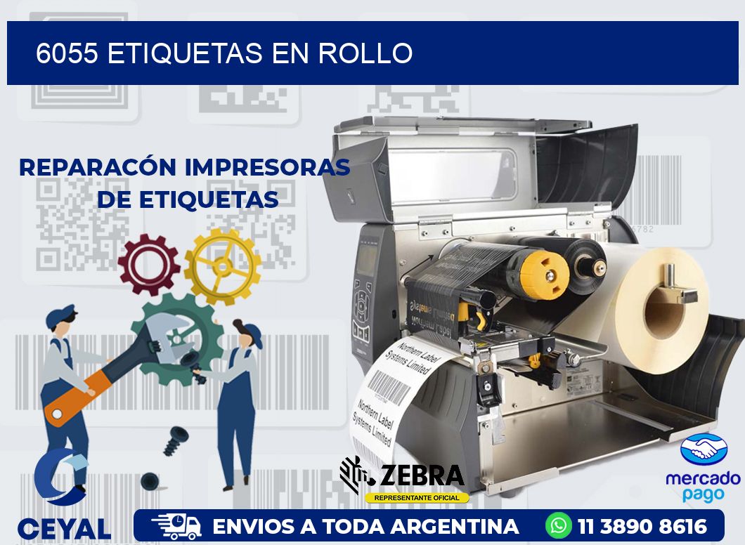 6055 ETIQUETAS EN ROLLO