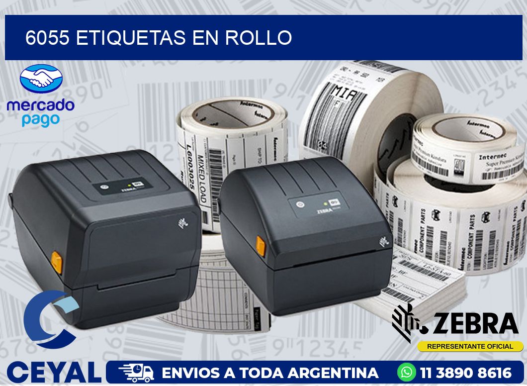 6055 ETIQUETAS EN ROLLO