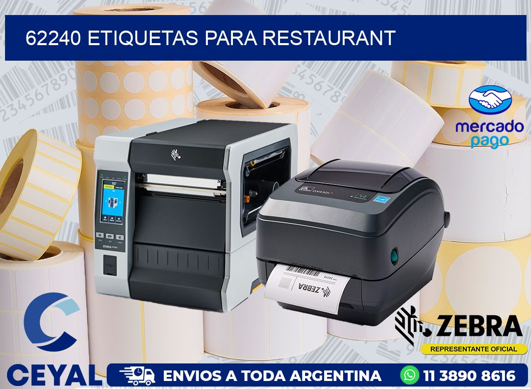 62240 ETIQUETAS PARA RESTAURANT