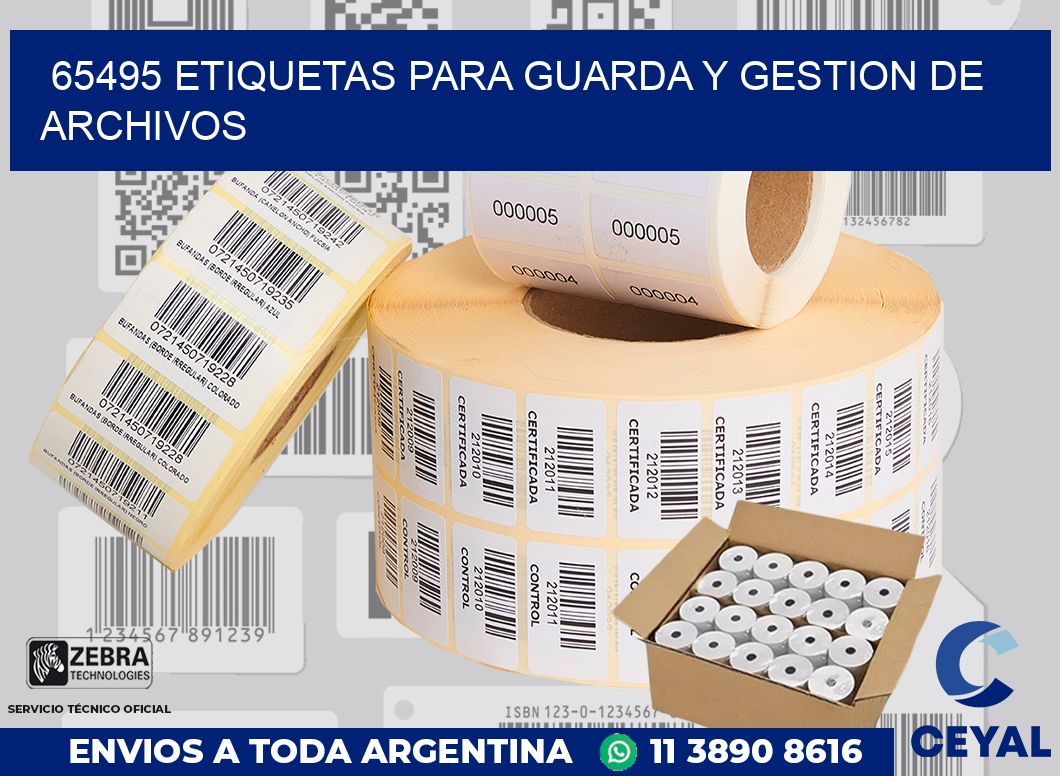 65495 ETIQUETAS PARA GUARDA Y GESTION DE ARCHIVOS