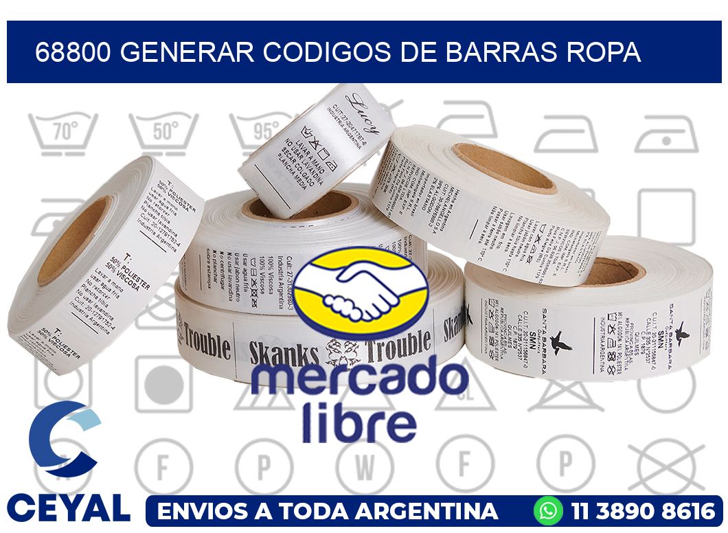 68800 GENERAR CODIGOS DE BARRAS ROPA