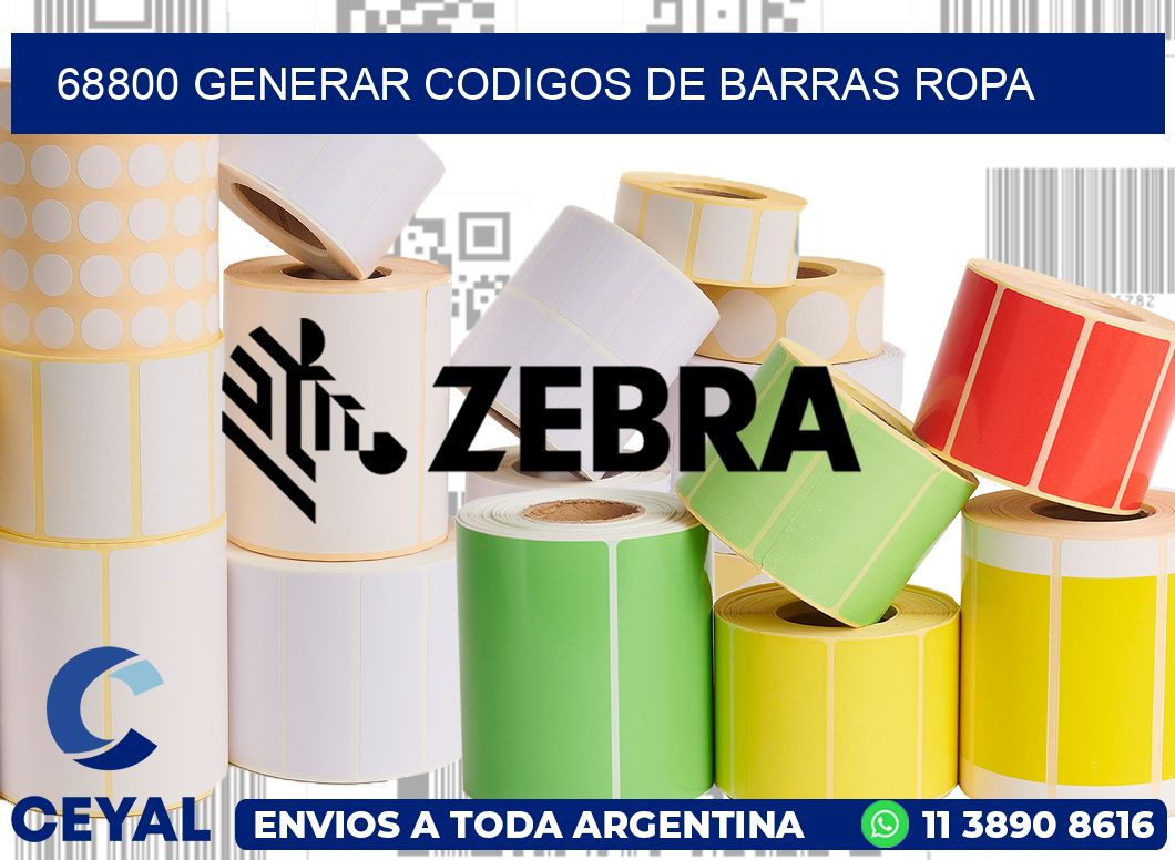 68800 GENERAR CODIGOS DE BARRAS ROPA