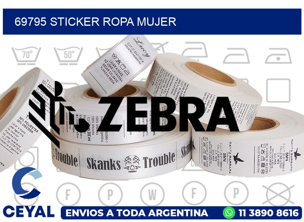 69795 STICKER ROPA MUJER