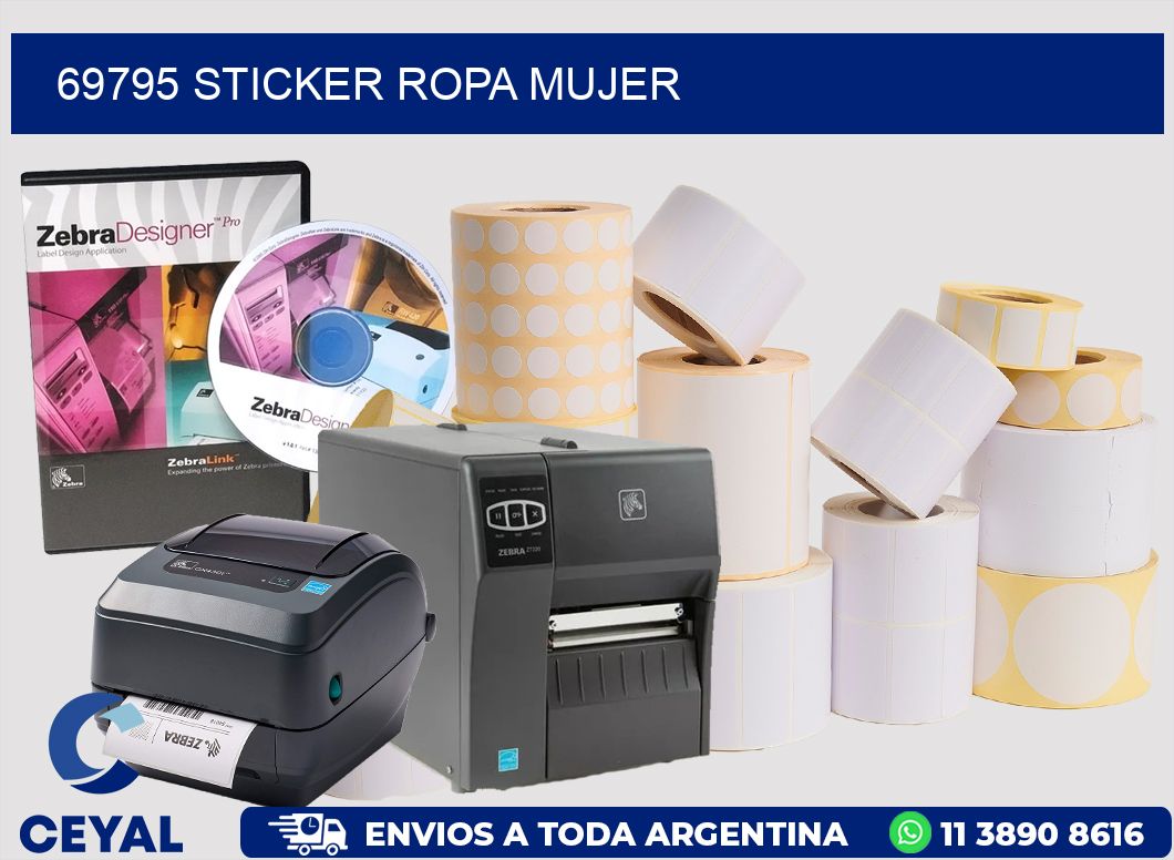 69795 STICKER ROPA MUJER