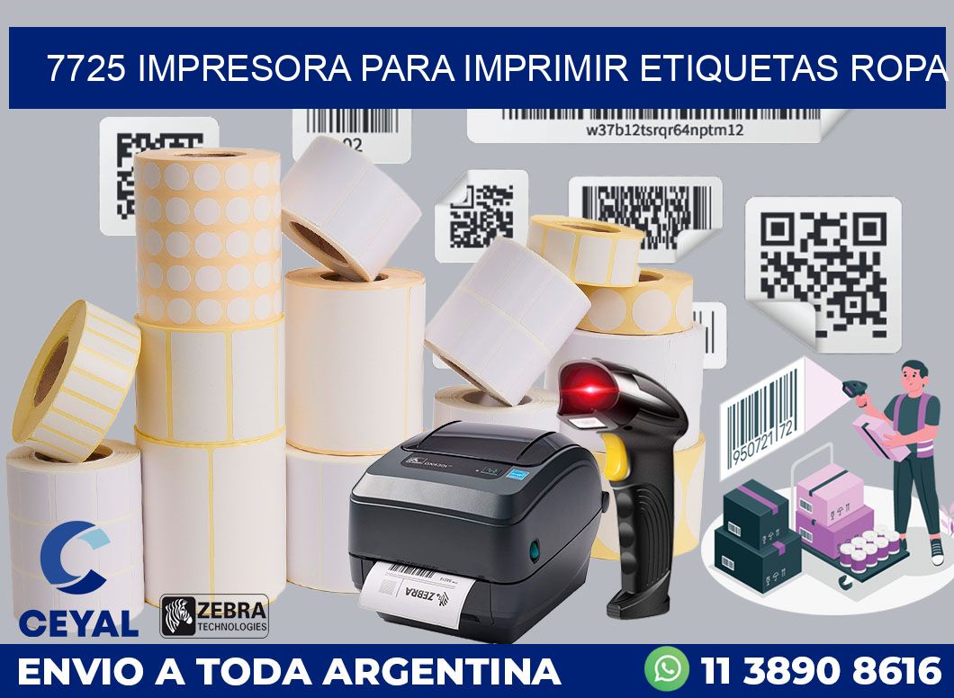 7725 IMPRESORA PARA IMPRIMIR ETIQUETAS ROPA