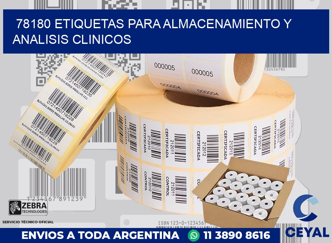 78180 ETIQUETAS PARA ALMACENAMIENTO Y ANALISIS CLINICOS