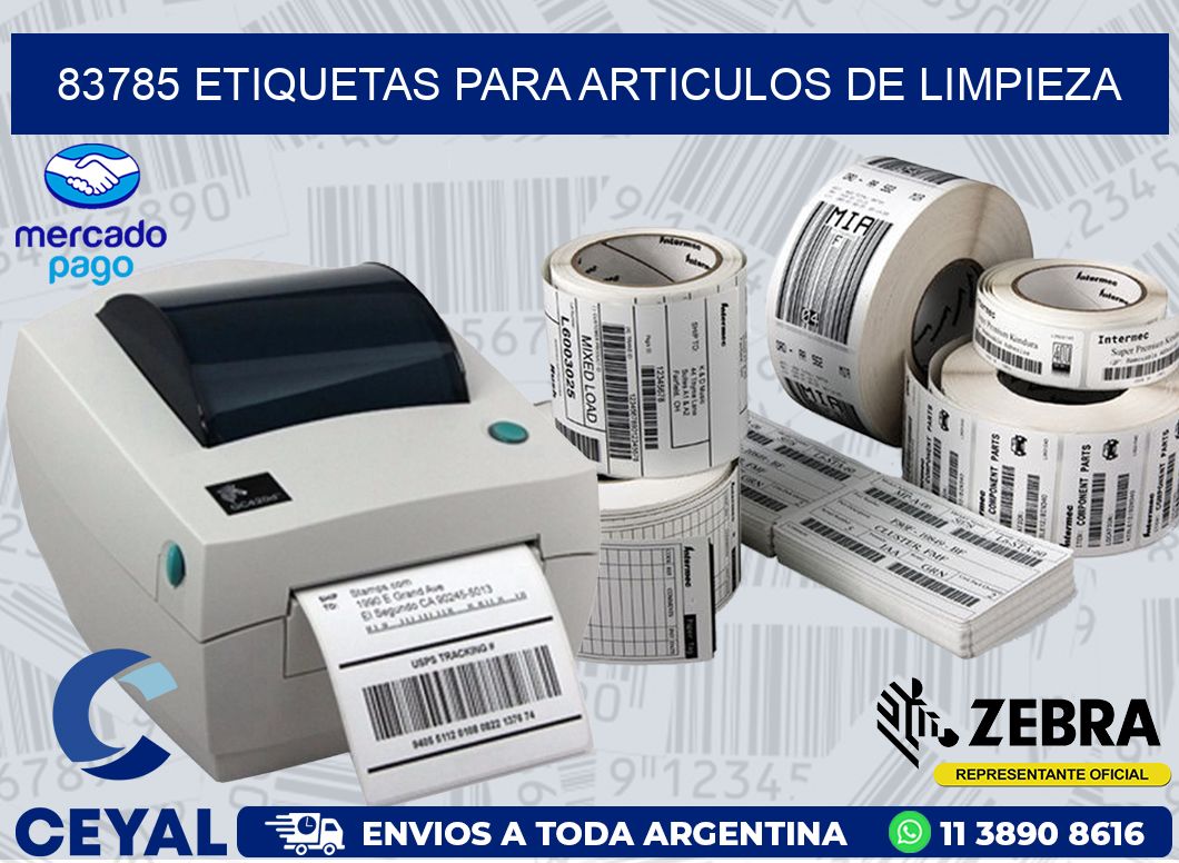 83785 ETIQUETAS PARA ARTICULOS DE LIMPIEZA