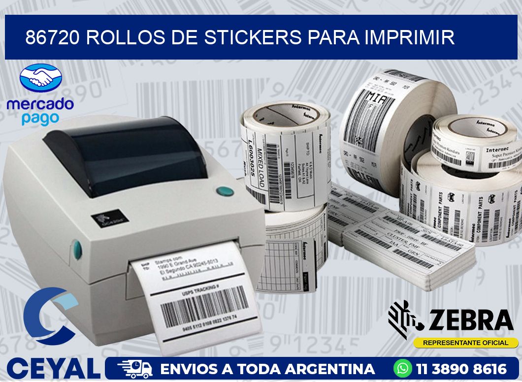 86720 ROLLOS DE STICKERS PARA IMPRIMIR