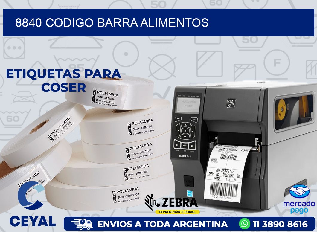 8840 CODIGO BARRA ALIMENTOS